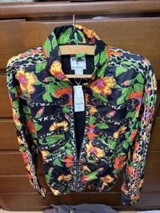 adidas JEREMY SCOTT Jersy Jacket flower colorful big logo US M size Top mint #3 - Picture 1 of 5