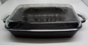 Rechteckbräter m.Glasdeckel v.BergHOFF,ca.23xs35x7cm, Gebrauchssp.,gute Erhaltun - Bild 1 von 5
