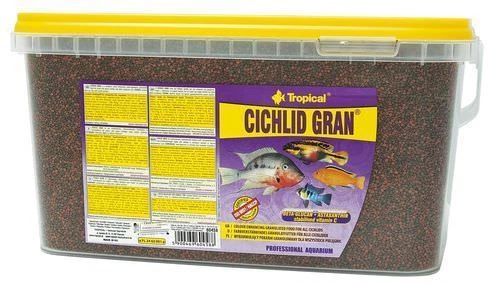 Cíclido tropical granulado 5000 ml pienso para percas 5 litros crecimiento nutrientes - Imagen 1 de 1
