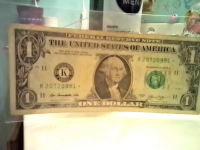 2003, $1 one Dollar Bill Star Note S/N  K 20720991* Collectible Star Note Bill! - Image 1 of 4