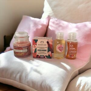 4pc Gift Set ~ The Body Shop Pink Grapefruit + Satsuma Travel Size Shower Gels