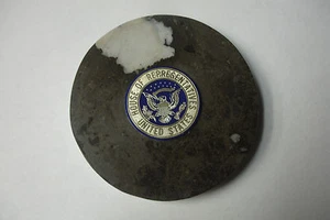 RARE 60'S ESTATE HOUSE OF REPRESENTATIVES PAPERWEIGHT TEXAS CORE GEOLOGIC SAMPLE - Picture 1 of 3