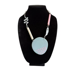 NWT Sylca Handmade Contemporary Art to Wear Reclaimed Materials Pendant - Picture 1 of 13