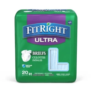 FitRight Ultra Adult Incontinence Briefs, Size XL, for Waist Size 56"-64" - Picture 1 of 1