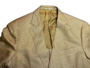 Z Zegna Beige Linen & Wool-Like Blend Blazer – Fair Condition with Fabric Wear - Picture 1 of 22