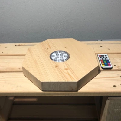 Einzigartiger LED RGB Shisha Untersetzer – Massivholz – Mit Fernbedienung - Bild 1 von 3