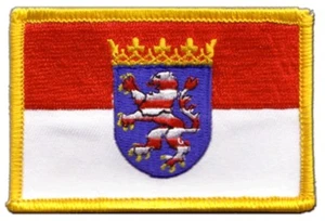 Deutschland Hessen Aufnäher Flaggen Fahnen Patch Aufbügler 8x6cm - Foto 1 di 1