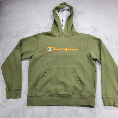 Champion Kids Solid Green Athletic Wear Pull Over Hoodie Sweatshirt Boys Size XL - Image 1 of 4