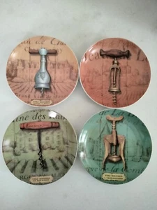 Prima Design Set of Four (4) Antique Corkscrew 6 " plates NIB - Picture 1 of 9