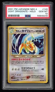 PSA 10 Gem Mint Light Dragonite Holo Neo Destiny 4 Japanese Pokemon Card #149 - Foto 1 di 2