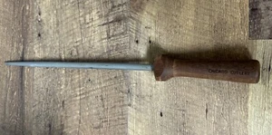 Vintage Chicago Cutlery Kochmesserschärfer mit Holzgriff ~ NOS - Bild 1 von 5