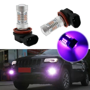 2x Pink Purple H11/H8 LED Fog Driving Lights Foglight DRL Bulb Lamps - Picture 1 of 11
