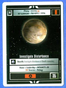 Star Trek CCG   INVESTIGATE DISTURBANCE (Premier Unlimited ) Mission - Picture 1 of 1