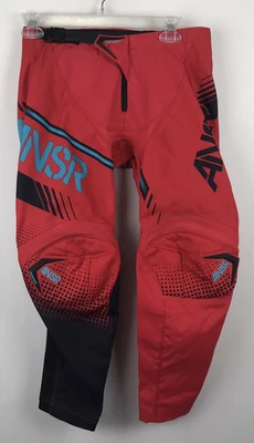 Answer Racing Syncron Pant ~ Motocross Dirt Bike Pants Y28 ~ Red Black 28 ANSR - Image 1 of 4