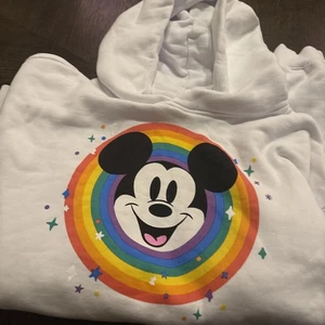 Disney Pride Collection White Hoodie Sweatshirt Size XXL EUC - Picture 1 of 9