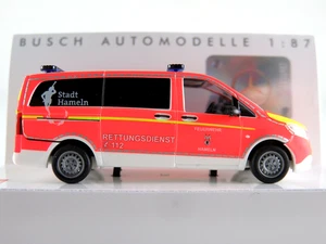 Busch 51182 Mercedes-Benz Vito (2019) "FW Hameln (D) / NOTARZT" 1:87/H0 NEU/OVP - Bild 1 von 10
