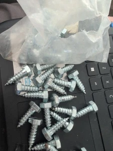 (37) Packung Posten Lag Schrauben 5/16" x 1" verzinkter Stahl Sechskantkopf - Bild 1 von 1