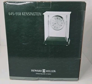 Howard Miller 645-558 Kensington Mesa Mantel Escritorio Reloj Vidrio Probado y Funciona - Imagen 1 de 6