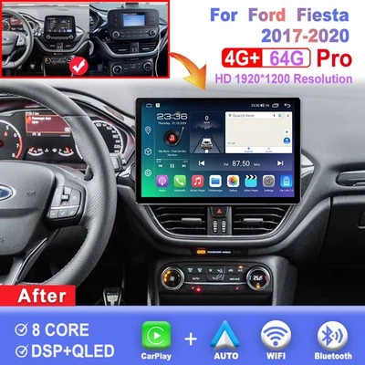 13.1 inch Screen Android Car Radio For Ford Fiesta 2017-2020 Carplay Head Unit - Image 1 of 4
