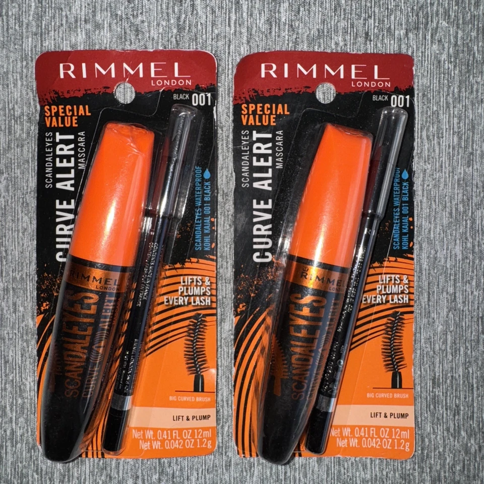 Rimmel Curve Alert Special Value Black  Mascara & Eyeliner Waterproof- 2 Pack - Image 1 of 4