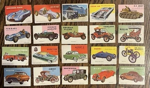 25 Topps World on Wheels Trading Cards 1953-54 Volkswagen Ferrari Dream Cars - Picture 1 of 5