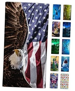 American Eagle Beach Towel 30" x 60" Microfiber USA American Eagle Usa Flag - Picture 1 of 8