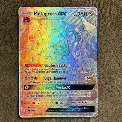 Metagross GX (Secret) 157/145 Sm-Guardians Rising Holo Rainbow Rare - Image 1 of 4
