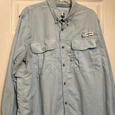Magellan Fish gear angler fit mag wick shirt light blue size XL flaws - Image 1 of 4