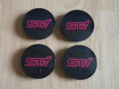 Set of 4 Factory Genuine OEM 2007-2022 Subaru WRX STI center caps P/N 28821FE141 - Изображение 1 из 3