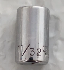CRAFTSMAN TOOLS USA EE43496, UNIDAD DE 1/4", ENCHUFE DE 11/32", POCO PROFUNDO, 6 PUNTOS - Imagen 1 de 8
