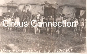 C1910's - Ringling Bros Circus RBB Baker Troupe Clown Motorycles RPPC - AAFN - Foto 1 di 3