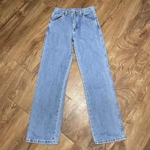 Wrangler Bootleg Blue Jeans Youth Boy Size 16 Slim Adjustable Waist Cowboy Pants - Picture 1 of 9
