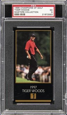 1998 CHAMPIONS OF GOLF MASTERS COLL 1997 TIGER WOODS PSA 5 - Image 1 of 2
