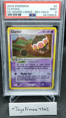 PSA 9 2004 Claydol Reverse Holo EX Hidden Legends 2/101 **Population 8** - Image 1 of 2