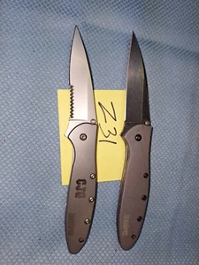 2 KERSHAW KNIVES 1660ST  1660GRYBW   LEEK   EXCELLENT     Lot Z31 - Picture 1 of 3