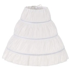 Sottoveste rete 3 cerchi fiori bambina matrimonio comunione festa adulti slip 65 cm - Foto 1 di 1