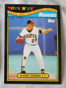 1991 Toys R Us #28 Randy Tomlin Pittsburgh Pirates Baseball Card