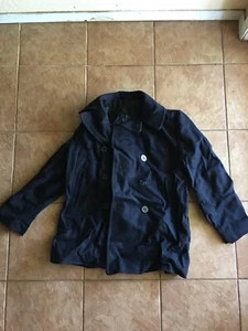 Vintage US Navy Mantel Herren 44R Wolle Peacoat Reefer Zweireiher USMS Marshals - Bild 1 von 3