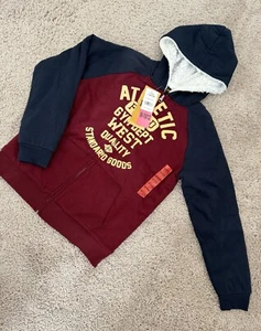 NWT Lee Youth Boys Sherpa Lined Hoodie Jacket,Tawny Port , Size M (10/12) - Picture 1 of 7
