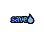 Sparen Sie Wasser Patch Natur Greenpeace thermoadhäsive Wasser Eisen Wärme...