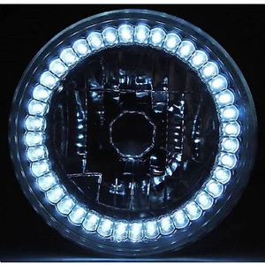 Bombilla halógena para faro de motocicleta de 7" cristal blanco LED halo anillo ojo de ángel - Imagen 1 de 10