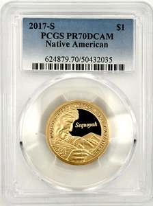 2017 S $1 Proof PCGS 70 DCAM Sacagawea “Sequoyah” Dollar - Picture 1 of 2
