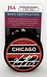 Nick Foligno signed Chicago Blackhawks Reverse Retro Puck autographed JSA - Picture 1 of 2