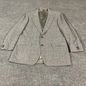 VTG Cricketeer Blazer Mens 44 Gray Wool Sports Coat Jacket Wedding Formal USA - Picture 1 of 15