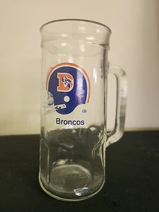Denver Broncos NFL Football Glass 1980’s Vintage! Good Condition!! - Picture 1 of 5