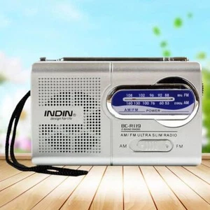 Mini Portable AM/FM Radio Telescopic Antenna World Receiver Slim Pocket Size - Picture 1 of 12