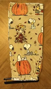 Peanuts Snoopy Charlie Brown Fall Soft Plush Throw Blanket Pumpkin Leaves Autumn - Picture 1 of 4