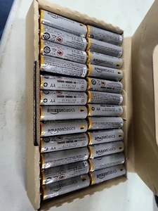 Paquete de 48 pilas alcalinas AA de alto rendimiento Amazon Basics, 06-2028 - Imagen 1 de 3