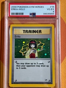Pokemon Gym Heroes, 2000, ERIKA-HOLO #16 PSA 4 - Picture 1 of 4