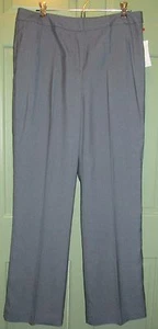 Signature by Larry Levine Trouser Pants Size 14 Indigo Light Academia Career - Picture 1 of 10